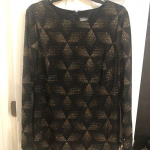 Sparkling black and gold dress